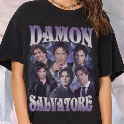 damon salvatore black shirt outfit